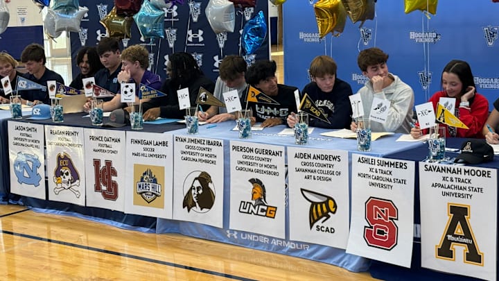 Hoggard class of 2024 athletes signed their national letters of intent on Feb. 7, 2024.