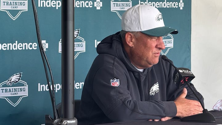 Vic Fangio on Day 5 of Eagles training camp Vic Fangio on Day 5 of Eagles training camp
