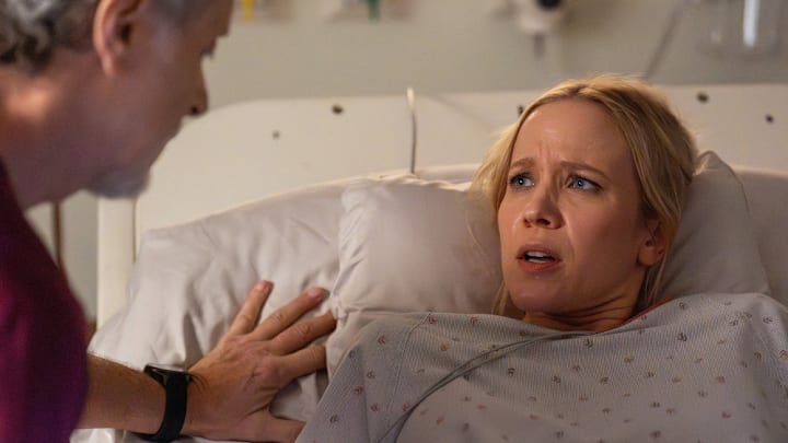 CHICAGO MED -- "Heaven Help Us" Episode 1121 -- Pictured: Jessy Schram as Dr. Hannah Asher 