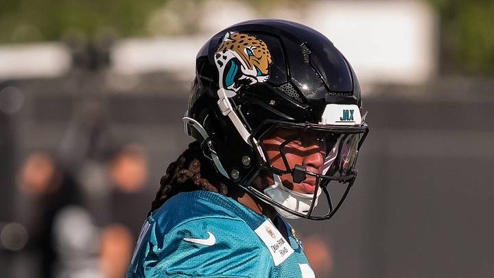 Jacksonville Jaguars Safety Antonio Johnson (6) prepares to run a drill during the Jacksonville Jaguars 10th day of NFL Training Camp at the Miller Electric Center in Jacksonville, Fla., Sunday, August 9, 2026.   