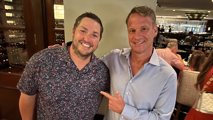 Mississippi State head coach Jeff Lebby (left) and Ole Miss head coach Lane Kiffin