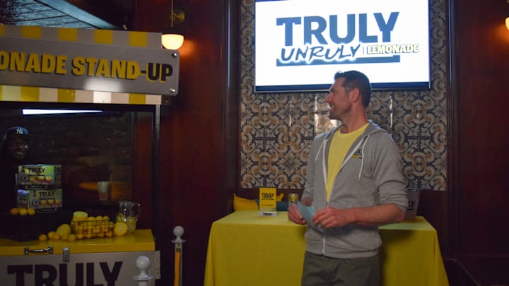 Truly Unruly Lemonade and Billy Eichner show off their lemonade stand