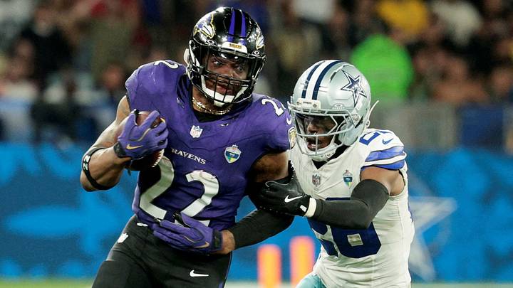 Baltimore Ravens' Derrick Henry in action with Dallas Cowboys Baltimore Ravens' Derrick Henry in action with Dallas Cowboys
