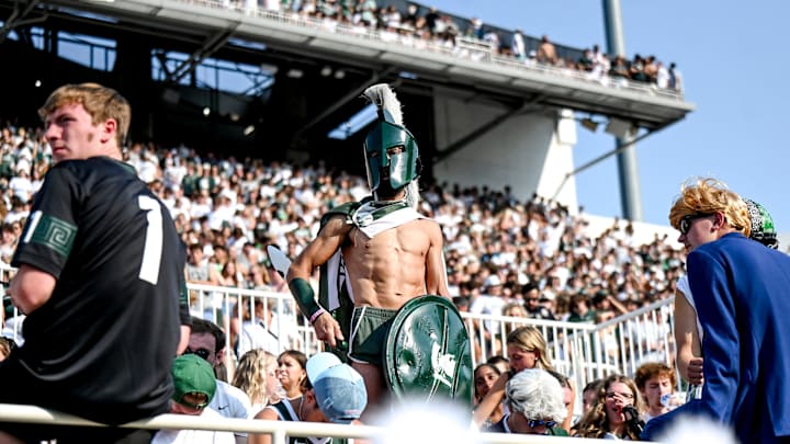 Michigan State's fans look on during the second quarter in the game against Prairie View A&M on Saturday, Sept. 14, 2024, at Spartan Stadium in East Lansing.