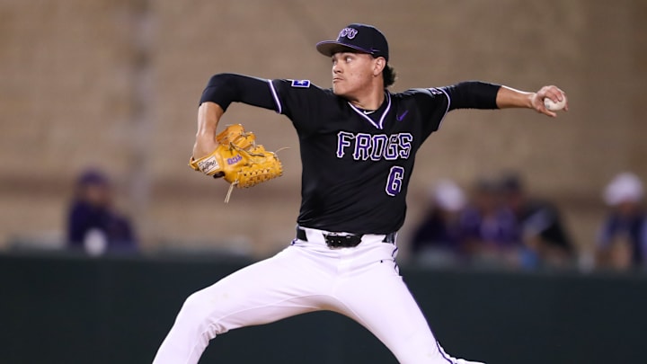 Noah Franco on the mound against Tarleton State, 02/25/2025 Noah Franco on the mound against Tarleton State, 02/25/2025