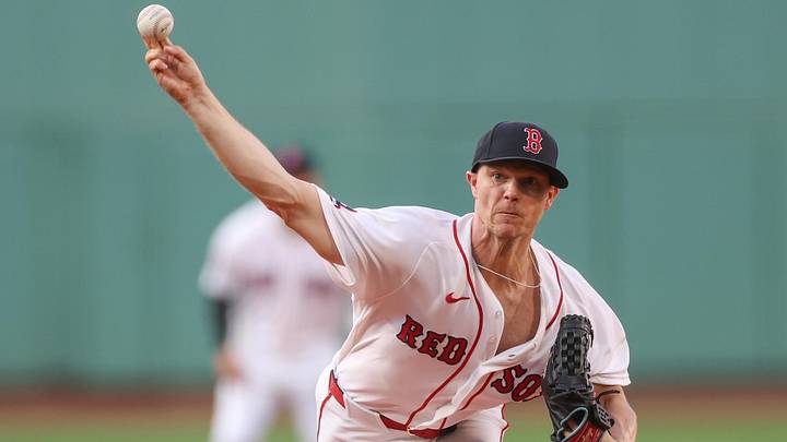 Jun 28, 2026; Boston, Massachusetts, USA; Boston Red Sox starting pitcher Sonny Gray (54) delivers a pitch during the first inning against the New York Yankees at Fenway Park. Mandatory Credit: Paul Rutherford-Imagn Images