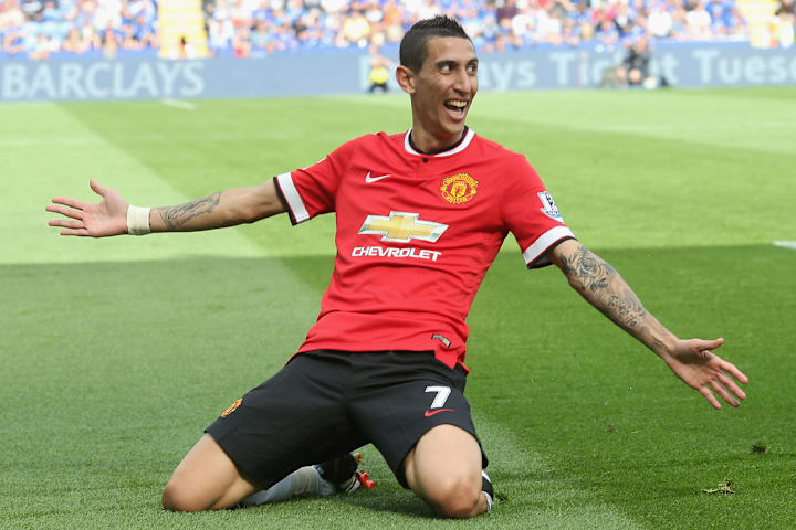 Ángel Di María celebrating.