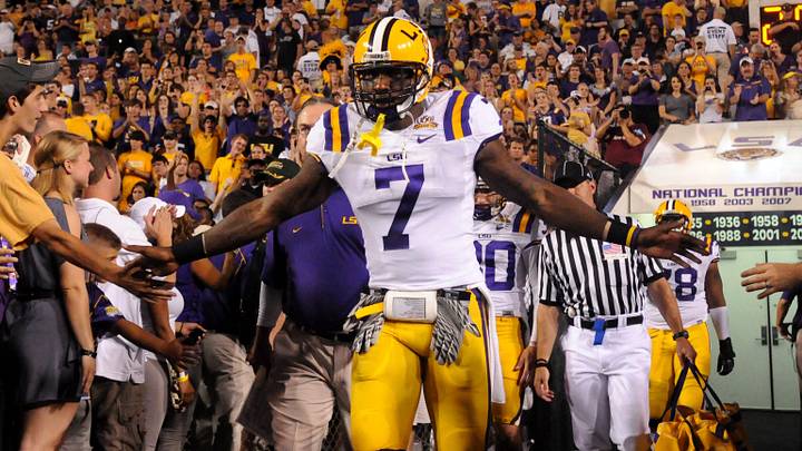 Sep 25, 2010; Baton Rouge, LA, USA; LSU Tigers player Patrick Peterson before the game against the West Virginia Mountaineers at Tiger Stadium.  Mandatory Credit: Chuck Cook-Imagn Images