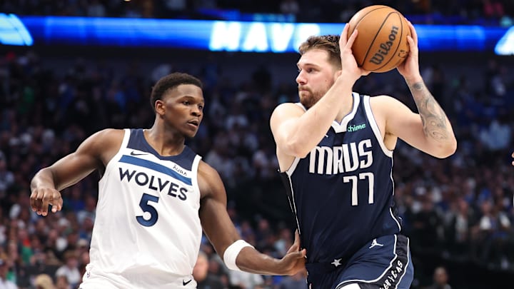 Edwards and Doncic dueled in the 2024 Western Conference finals. Edwards and Doncic dueled in the 2024 Western Conference finals.