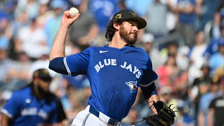 May 19, 2024; Toronto, Ontario, CAN;  Toronto Blue Jays relief pitcher Jordan Romano (68) delivers a pitch against the Tampa Bay Rays in the ninth inning at Rogers Centre. Mandatory Credit: Dan Hamilton-Imagn Images
