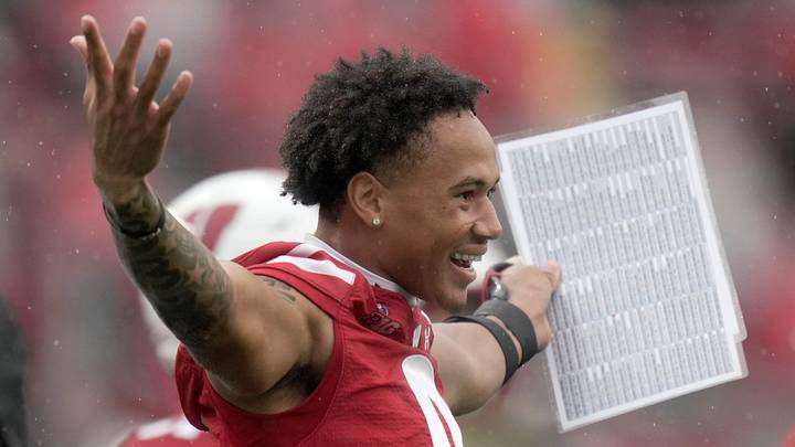 Wisconsin wide receiver Jaylon Domingeaux. Wisconsin wide receiver Jaylon Domingeaux.