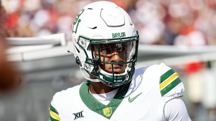 Nov 22, 2025; Tucson, Arizona, USA; Baylor Bears linebacker Phoenix Jackson (31) against the Arizona Wildcats at Casino Del Sol Stadium. Mandatory Credit: Mark J. Rebilas-Imagn Images Nov 22, 2025; Tucson, Arizona, USA; Baylor Bears linebacker Phoenix Jackson (31) against the Arizona Wildcats at Casino Del Sol Stadium. Mandatory Credit: Mark J. Rebilas-Imagn Images