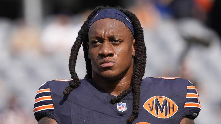 Sep 21, 2025; Chicago, Illinois, USA; Chicago Bears middle linebacker Tremaine Edmunds (49) before the game against the Dallas Cowboys at Soldier Field. Mandatory Credit: David Banks-Imagn Images