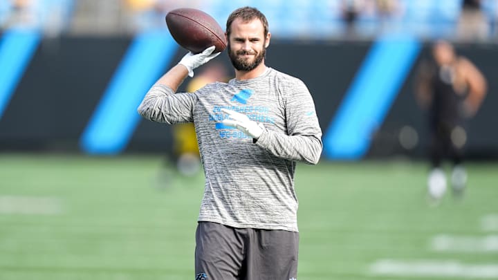 Carolina Panthers wide receiver Hunter Renfrow. Carolina Panthers wide receiver Hunter Renfrow.