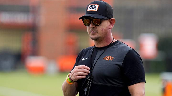 Oklahoma State head football coach Eric Morris. Oklahoma State head football coach Eric Morris.