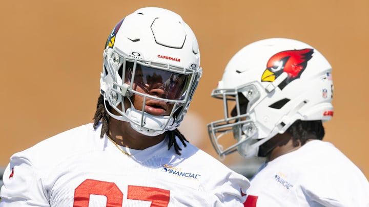 Jun 10, 2025; Tempe, AZ, USA; Arizona Cardinals defensive lineman Walter Nolen III (97) during minicamp at the teams Arizona Cardinals Training Facility. Mandatory Credit: Mark J. Rebilas-Imagn Images