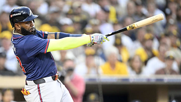 Atlanta Braves designated hitter Marcell Ozuna