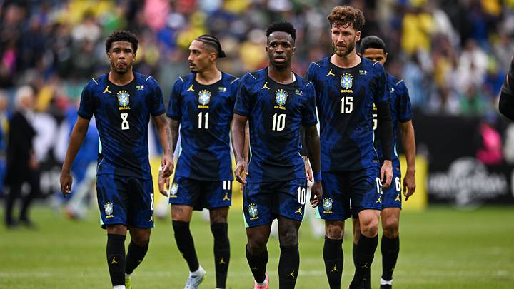 Andrey Santos, Raphinha Dias, Vincius Jr y Leo Pereira en un amistoso contra Francia Andrey Santos, Raphinha Dias, Vincius Jr y Leo Pereira en un amistoso contra Francia