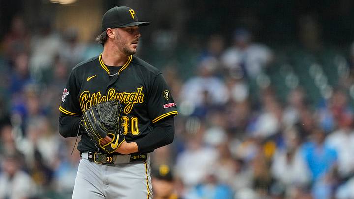Aug 5, 2026; Milwaukee, Wisconsin, USA; Pittsburgh Pirates pitcher Paul Skenes (30) during the game against the Milwaukee Brewers at American Family Field. Mandatory Credit: Jeff Hanisch-Imagn Images Aug 5, 2026; Milwaukee, Wisconsin, USA; Pittsburgh Pirates pitcher Paul Skenes (30) during the game against the Milwaukee Brewers at American Family Field. Mandatory Credit: Jeff Hanisch-Imagn Images