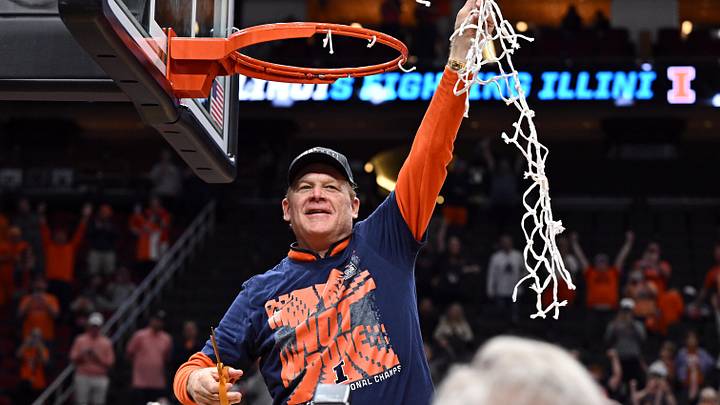 Mar 28, 2026; Houston, TX, USA; Illinois Fighting Illini head coach Brad Underwood.