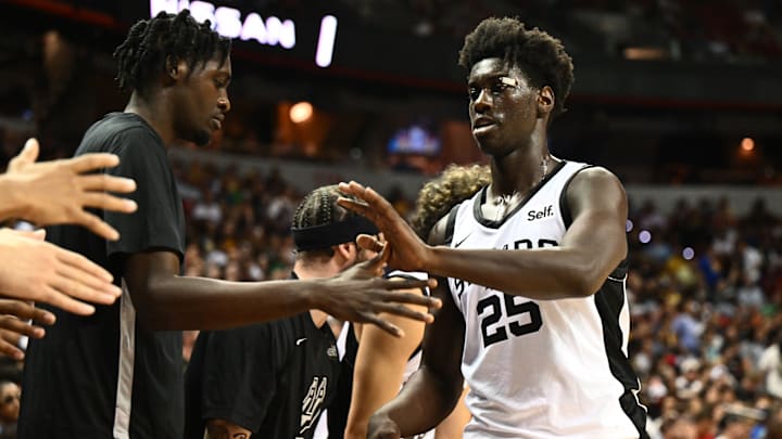 San Antonio Spurs forward Sidy Cissoko at the 2023 California Classic Summer League. Cissoko was the 44th pick in the 2023 NBA Draft.