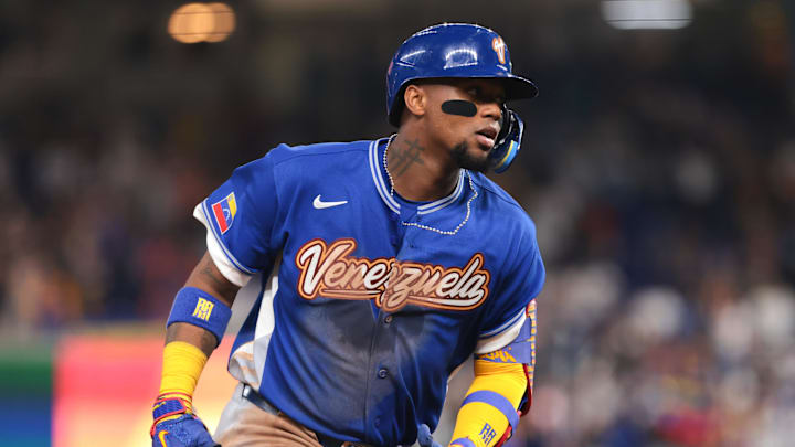 Ronald Acuna Jr. was fired-up after helping Venezuela book a spot in the World Baseball Classic championship game against Team USA.