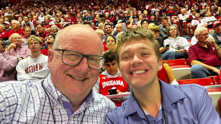 Indiana Hoosiers on SI publisher Tom Brew (left) with Joan Brew Scholarship winner Daniel Flick. Indiana Hoosiers on SI publisher Tom Brew (left) with Joan Brew Scholarship winner Daniel Flick.