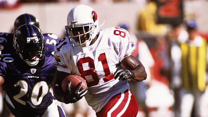 Oct 12, 2003; Tempe, AZ, USA; FILE PHOTO; Arizona Cardinals receiver Anquan Boldin (81) in action