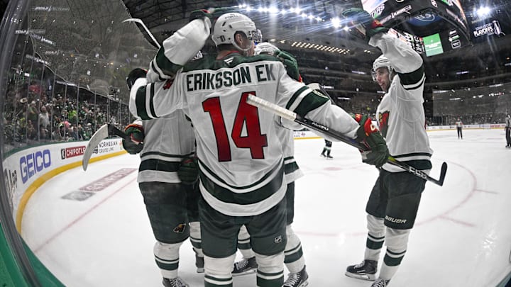 Joel Eriksson Ek and the Wild are home favorites against the Stars.
