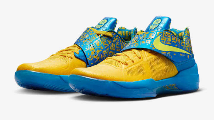 The Nike Zoom KD 4 "Scoring Title" colorway is discounted online. The Nike Zoom KD 4 "Scoring Title" colorway is discounted online.