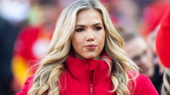 Kansas City Chiefs ownership family member Gracie Hunt prior to the game against the Buffalo Bills in the AFC Championship game at GEHA Field at Arrowhead Stadium.
