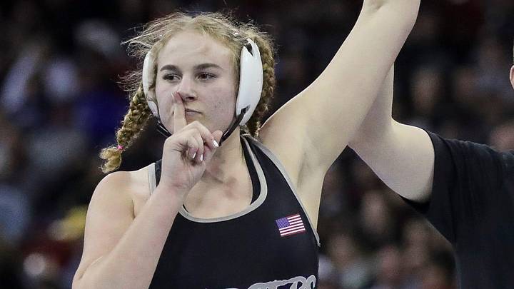 Brooke Huffman of Wittenberg-Birnamwood High School (Wisc.) remains the nation's top-ranked girls wrestler at 190-pounds. Brooke Huffman of Wittenberg-Birnamwood High School (Wisc.) remains the nation's top-ranked girls wrestler at 190-pounds.