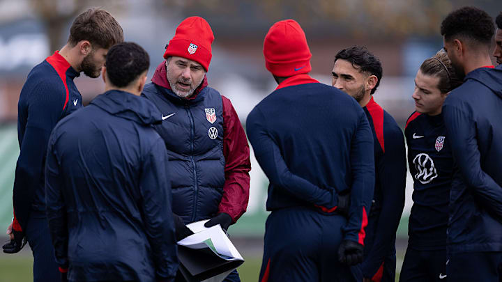 Mauricio Pochettino (center left) is set to evaluate multiple fringe players this camp.
