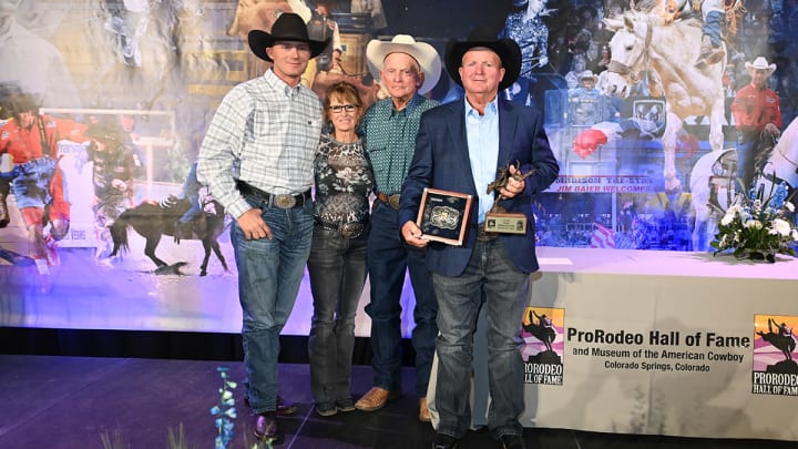 J.D. Yates, right, was inducted into the ProRodeo Hall of Fame over the weekend. Despite the honor, the veteran cowboy has no intention of slowing down and keeps a busy competition schedule. 