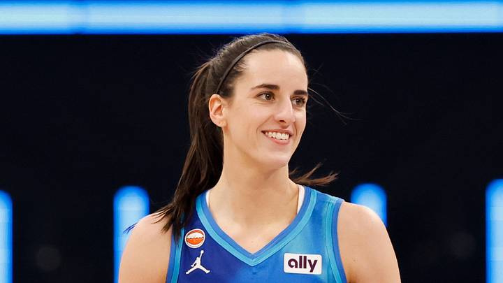 Caitlin Clark reacts in the second half against Team Coop during the 2026 WNBA All Star Game.