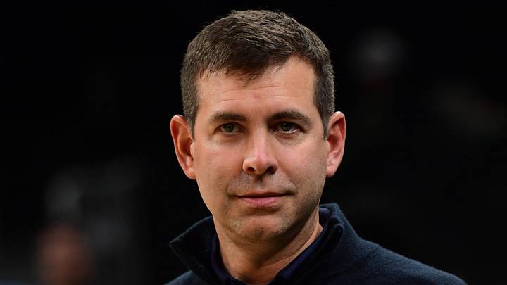 Nov 3, 2025; Boston, Massachusetts, USA; Boston Celtics director of basketball operations Brad Stevens seen prior to a game against the Utah Jazz at TD Garden. Mandatory Credit: Bob DeChiara-Imagn Images