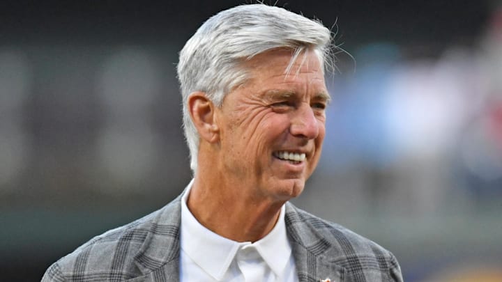 Apr 10, 2023; Philadelphia, Pennsylvania, USA; Philadelphia Phillies President of Baseball Operations Dave Dombrowski before game against the Miami Marlins at Citizens Bank Park