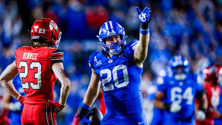 BYU tight end Carsen Ryan against Utah