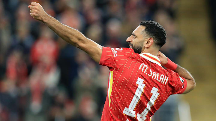 Mohamed Salah leads the league in goals and assists at Christmas.