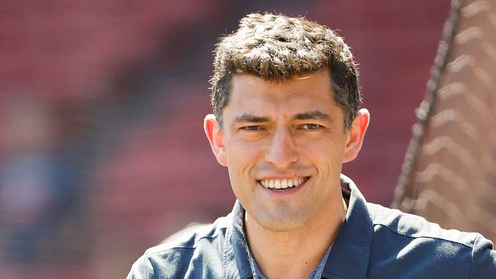 Aug 28, 2022; Boston, Massachusetts, USA; Chaim Bloom, Chief Baseball Officer of the Boston Red Sox on the field before the game between the Boston Red Sox and the Tampa Bay Rays at Fenway Park. Mandatory Credit: Winslow Townson-USA TODAY Sports Aug 28, 2022; Boston, Massachusetts, USA; Chaim Bloom, Chief Baseball Officer of the Boston Red Sox on the field before the game between the Boston Red Sox and the Tampa Bay Rays at Fenway Park. Mandatory Credit: Winslow Townson-USA TODAY Sports