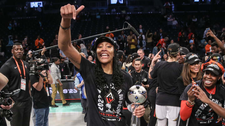Las Vegas Aces forward A'ja Wilson.