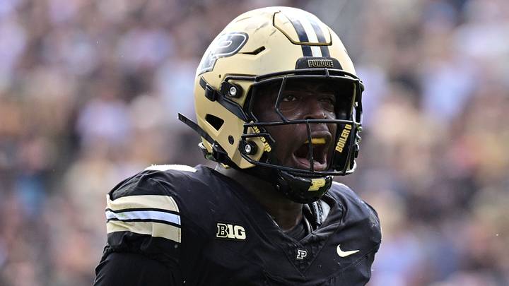 Sep 12, 2026; West Lafayette, Indiana, USA; Purdue Boilermakers linebacker Jojo Hayden (0) celebrates a stop. Sep 12, 2026; West Lafayette, Indiana, USA; Purdue Boilermakers linebacker Jojo Hayden (0) celebrates a stop.