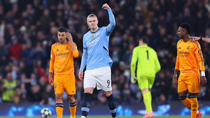 Erling Haaland le marcó doblete al Real Madrid en la ida del repechaje de Champions la temporada pasada