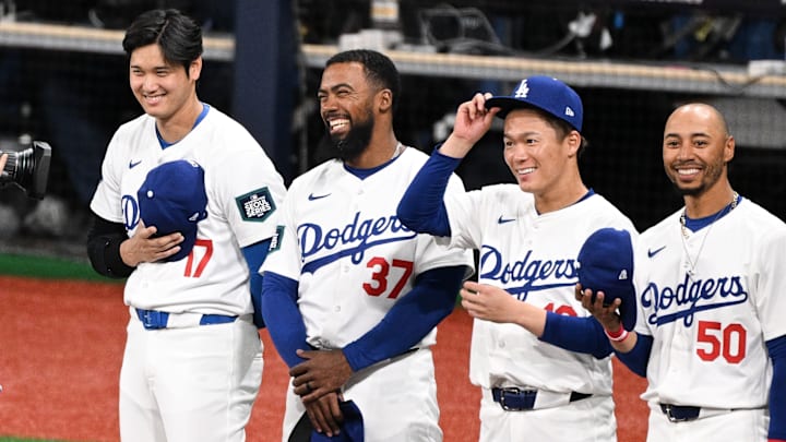 Shohei Ohtani, Teoscar Hernandez, Yamamoto Yoshinobu, Mookie Betts, Los Angeles Dodgers