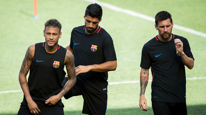 Neymar, Suárez and Messi in Barcelona