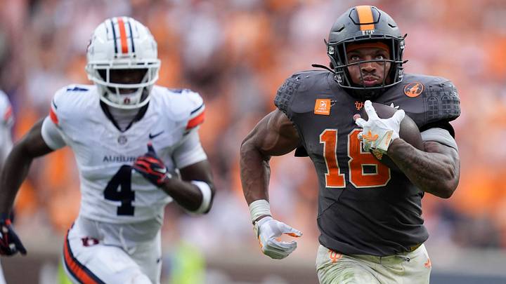 Tennessee running back DeSean Bishop (18) finished with over 200 rushing yards in the win over Auburn this weekend. Tennessee running back DeSean Bishop (18) finished with over 200 rushing yards in the win over Auburn this weekend.