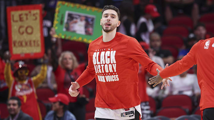 Houston Rockets center Alperen Sengun. Houston Rockets center Alperen Sengun.