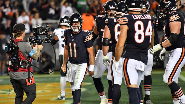 Case Keenum celebrates after his touchdown plunge against the Philadelphia Eagles in Monday night's 27-7 Bears win. Case Keenum celebrates after his touchdown plunge against the Philadelphia Eagles in Monday night's 27-7 Bears win.