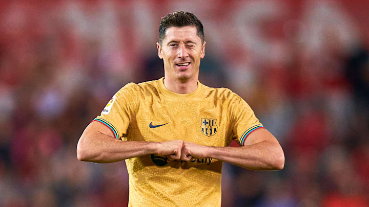 O atacante polonês chegou ao seu nono gol no Campeonato Espanhol O atacante polonês chegou ao seu nono gol no Campeonato Espanhol