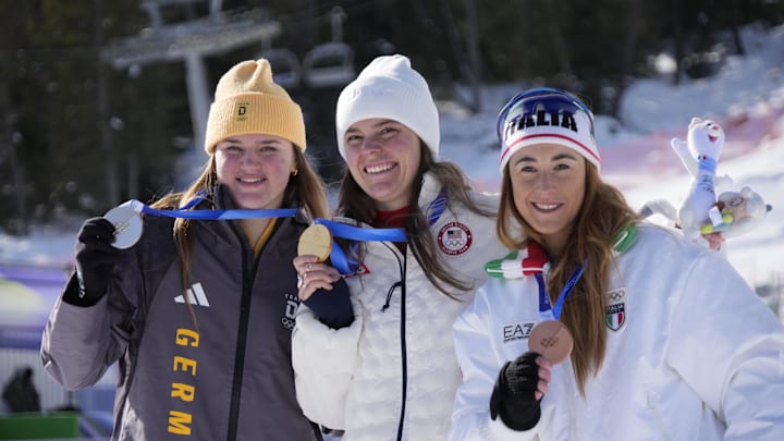 Breezy Johnson had a bit of an issue with her new prize.